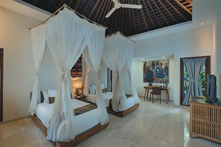 Three Bedroom Family Villa with Pool and Rice Terrace View