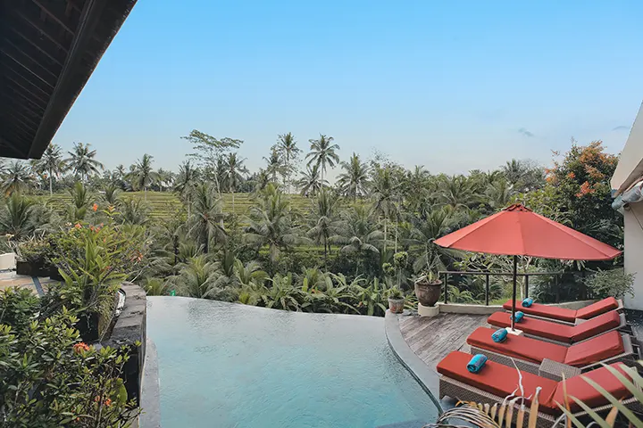 Three Bedroom Family Villa with Pool and Rice Terrace View
